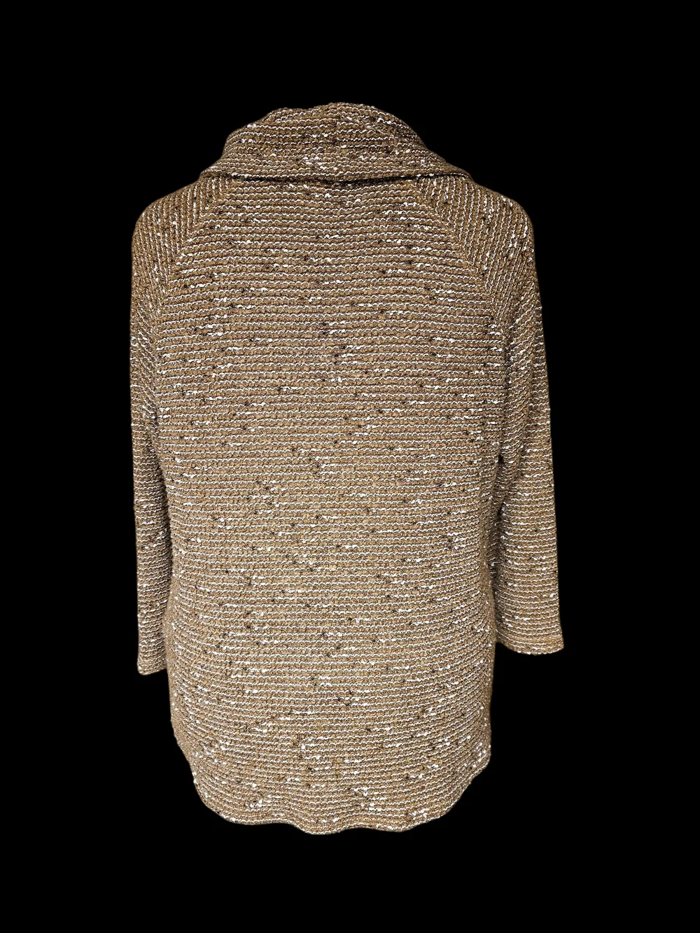 Ruby Rd. Metallic Tan Cowl Sweater - Picture 2 of 4